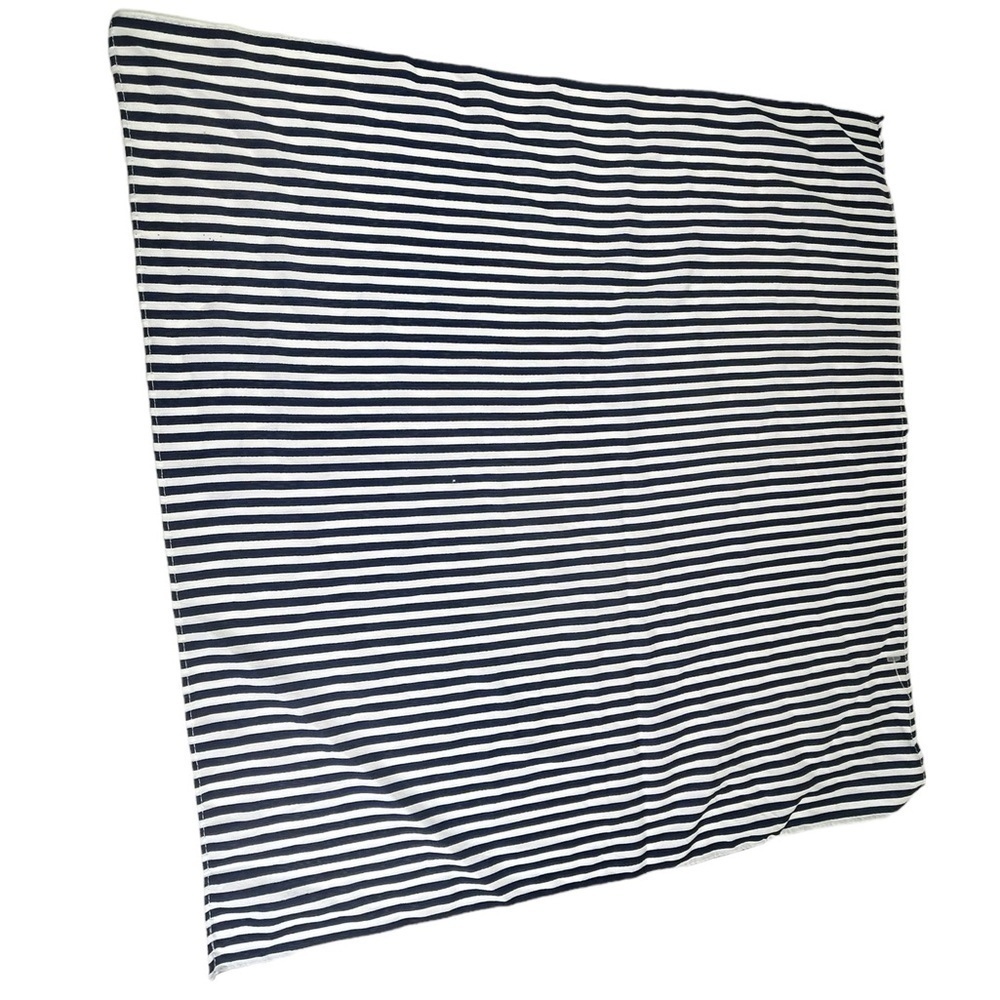New Anthropologie scarf Blue and white striped square 20"